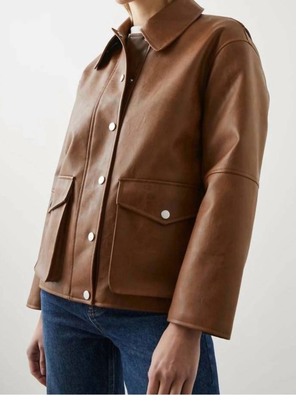 Rails Mathis Faux Leather Jacket in Brown